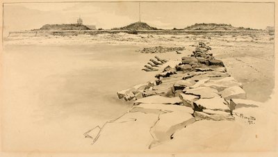 サリバン砦跡のモルトリー砦 作： Ernest C. Peixotto