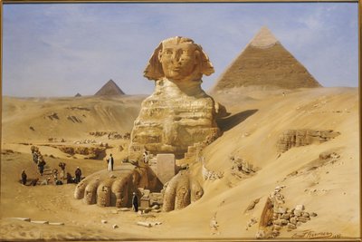 スフィンクスの発掘、1887 作： Ernest Carl Eugen Koerner