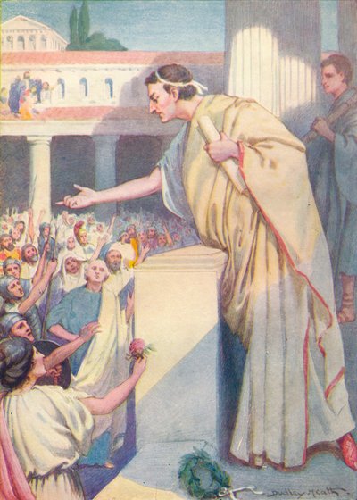 翌朝、シセロはカティリンに対して別のスピーチをしました、c1912 1912 作： Ernest Dudley Heath