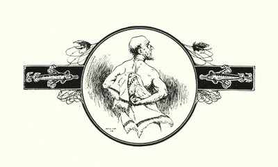 背中を乾かす漁師（リトグラフ） 作： Ernest Edward Briggs
