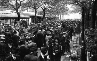鳥市場の概観、パリ、1931年。 作： Ernest Flammarion