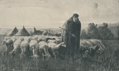 ピカルディ羊飼い、1919年 作： Ernest George Beach