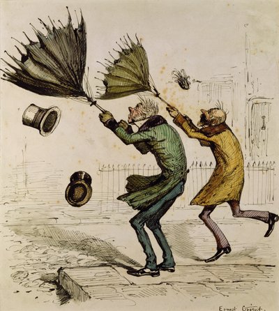 突然のスコール 作： Ernest Henry Griset