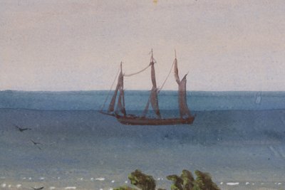 環礁の三連祭壇画、1871年の詳細 作： Ernest Henry Griset