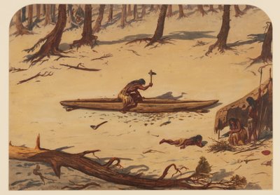 1871年の先史時代のキャンプ 作： Ernest Henry Griset