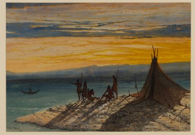 先史時代の風景、1869年 作： Ernest Henry Griset