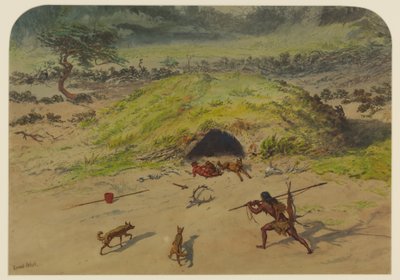 先史時代のシーン、1871 作： Ernest Henry Griset