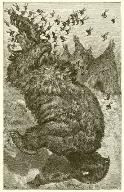クマとハチの巣 作： Ernest Henry Griset