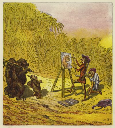 大胆な兄弟はゴリラの家族に出会います 作： Ernest Henry Griset