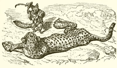 ヒョウとキツネ 作： Ernest Henry Griset