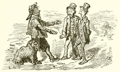 二人の旅人とカキ 作： Ernest Henry Griset