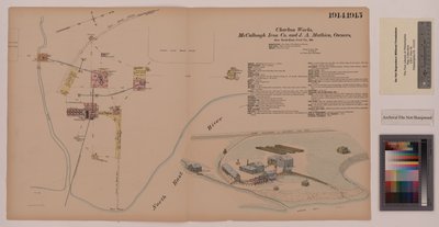チャーボン工場、メリーランド州、ヘキサマー一般調査、1885年 作： Ernest Hexamer