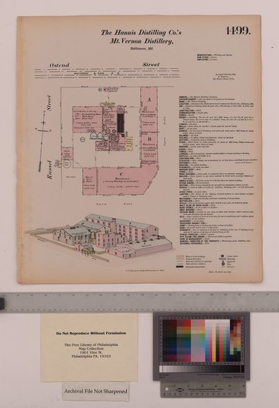 ハニス蒸留所、マウントヴァーノン蒸留所、メリーランド州、ヘキサマー一般調査、1880 作： Ernest Hexamer