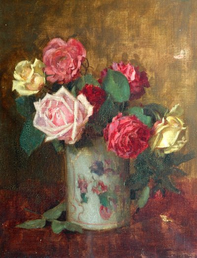 バラ（キャンバスに油彩） 作： Ernest Higgins Rigg