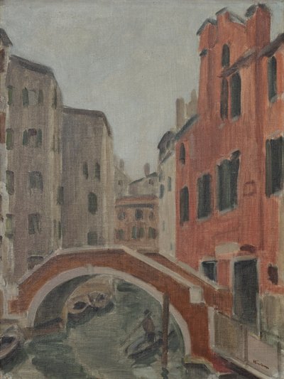 ヴェネツィアの運河、1930年頃（キャンバスに油彩） 作： Ernest Hiram Brülhart