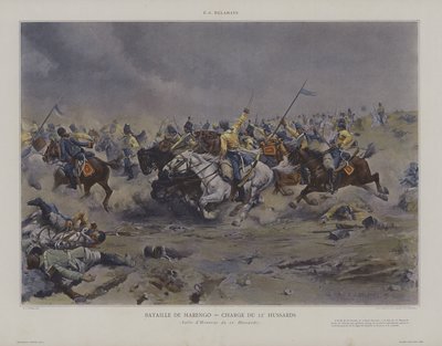 バタイユ・デ・マレンゴ-Charge du 12e Hussards（マレンゴの戦いでの12人目の騎兵の充電） 作： Ernest Jean Delahaye