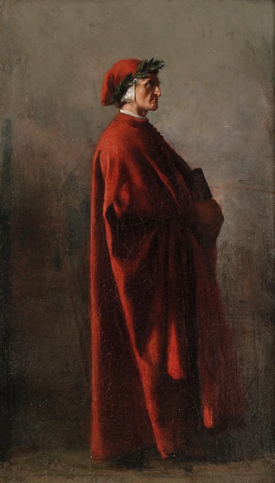 ダンテ・アリギエーリ 1265-1321。 作： Jean Louis Ernest Meissonier