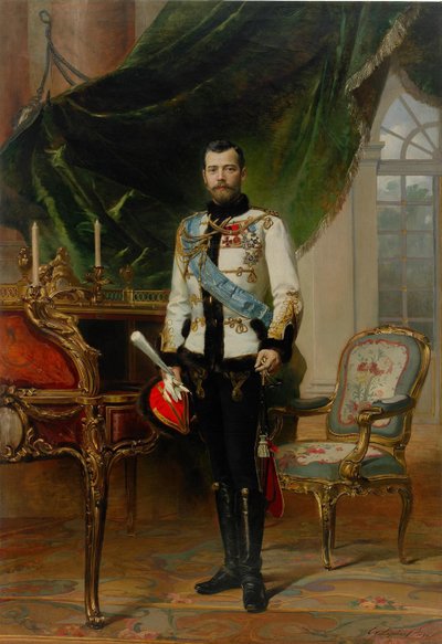 皇帝ニコラス 2 世の肖像 1868 年から 1918 年、1896 年 作： Ernest Karlovich Liphart
