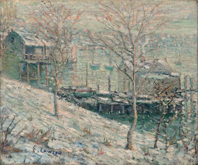 ハーレム川の冬景色 作： Ernest Lawson