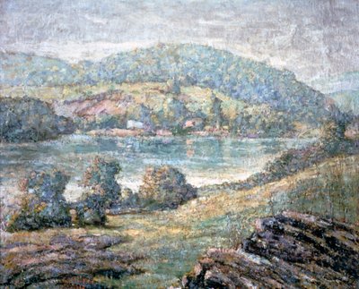 モーニングライト、コネチカット州リバーバレー、1919年 作： Ernest Lawson