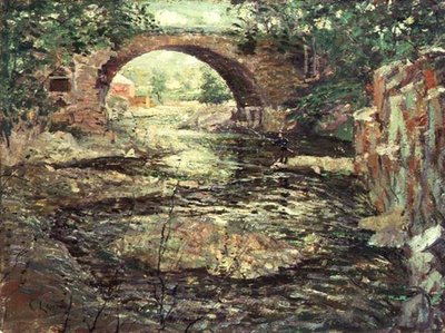 オールド・ストーン・ブリッジ（油彩・キャンバス 作： Ernest Lawson