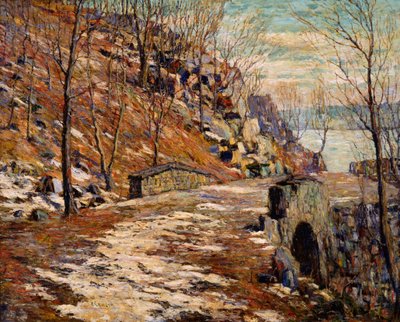 柵を下る道 作： Ernest Lawson
