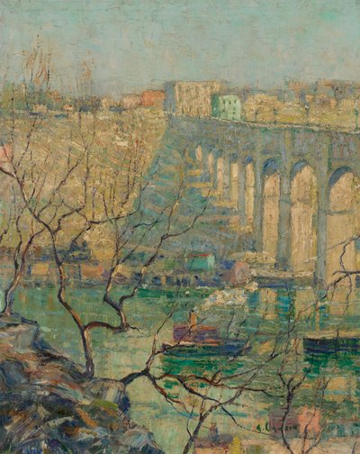 橋の眺め 作： Ernest Lawson