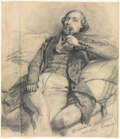 男の喫煙 作： Ernest Meissonier