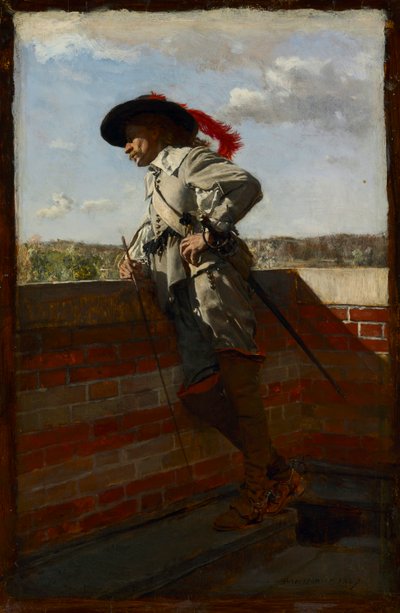 テラスで 作： Ernest Meissonier
