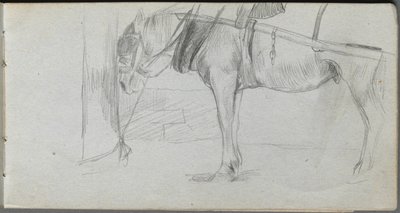 スケッチブック、ページ06：馬の研究。 作： Jean Louis Ernest Meissonier