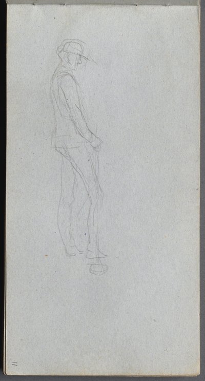スケッチブック、11ページ：プロファイル内の図。 作： Jean Louis Ernest Meissonier