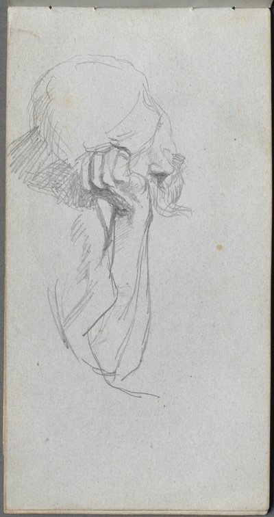 Sketchbook、page 16：Melancholy Figure。 作： Jean Louis Ernest Meissonier