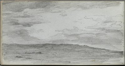 スケッチブック、34ページ：風景の習作 作： Ernest Meissonier