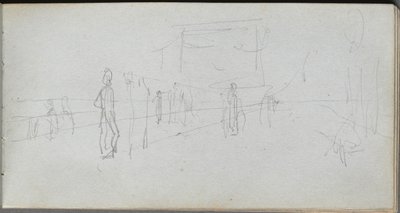 スケッチブック、40ページ：展望調査。 作： Jean Louis Ernest Meissonier