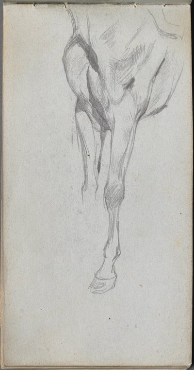 スケッチブック、48ページ馬の習作 作： Ernest Meissonier