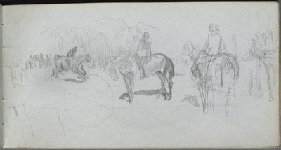 スケッチブック、52 ページ: フィギュア スタディ 作： Ernest Meissonier