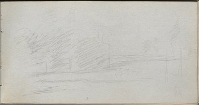 スケッチブック、78ページ：風景の研究。 作： Jean Louis Ernest Meissonier