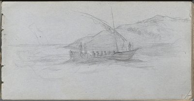 スケッチブック、88ページ：海の風景と人物 作： Ernest Meissonier