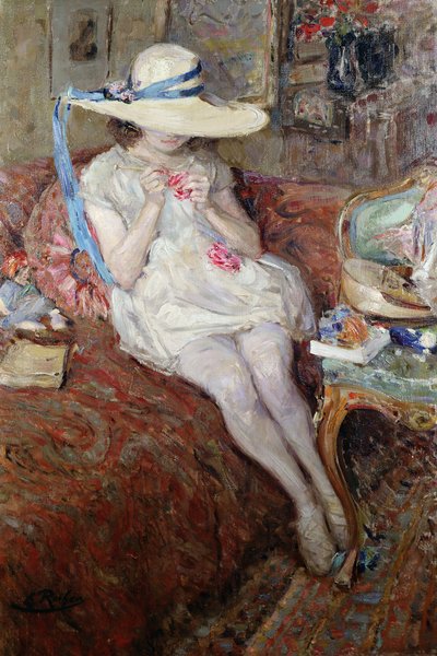 麦わら帽子の少女 作： Ernest Rocher