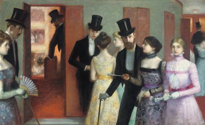 オペラ座のソワレ、1900年頃（キャンバスに油彩） 作： Ernest Rouart