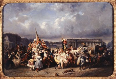 コンコルド広場、現在の8区、1840年から1845年の間（油彩・カンヴァス） 作： Ernest Seigneurgens