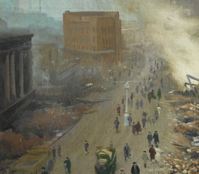 ヨーロッパの新秩序、爆撃されたコベントリー1940年11月、1940年 作： Ernest Townsend