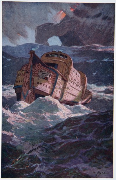 「バビロニアの大洪水」、1915 年。 作： Ernest Wellcousins