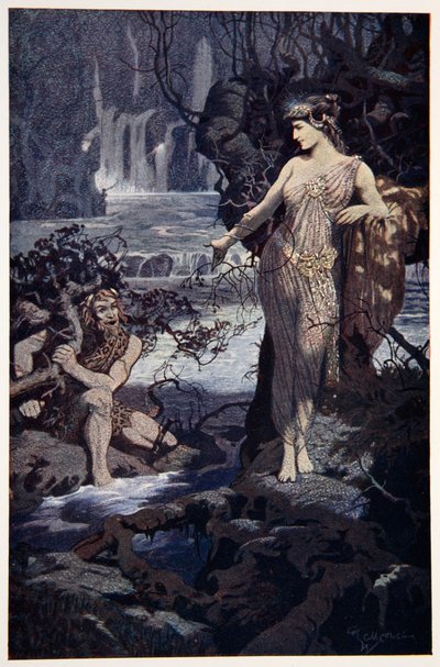 「エアバニの誘惑」、1915 年。 作： Ernest Wellcousins