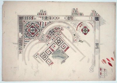 カンタベリー大聖堂の床の一部を撮影した写真 作： Ernest William Gimson