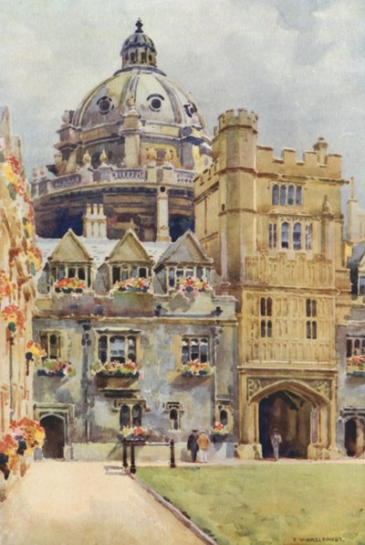 Brasenose College and Radcliffe Library Rotunda (カラー リソ) 作： Ernest William Haslehust