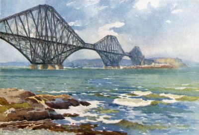 フォース橋とファイフ海岸 (カラーリソ) 作： Ernest William Haslehust