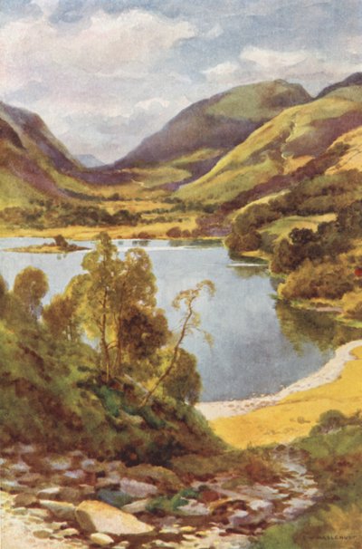 Loughrigg のグラスミア (カラーリソ) 作： Ernest William Haslehust