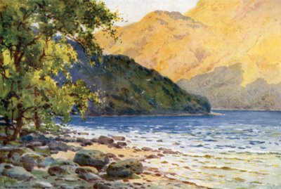 インバーベグ: ローモンド湖、Rowardennan の反対側 (色リソ) 作： Ernest William Haslehust