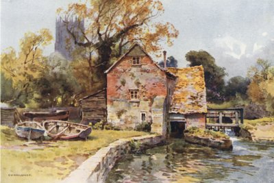 Place Mill、クライストチャーチ（カラーリソ） 作： Ernest William Haslehust